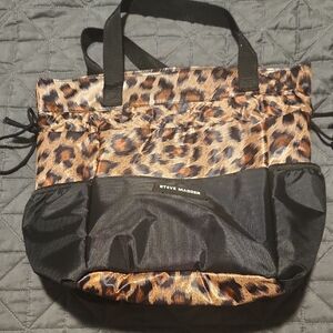 Steve Madden Animal Print Tote with Black Accents
